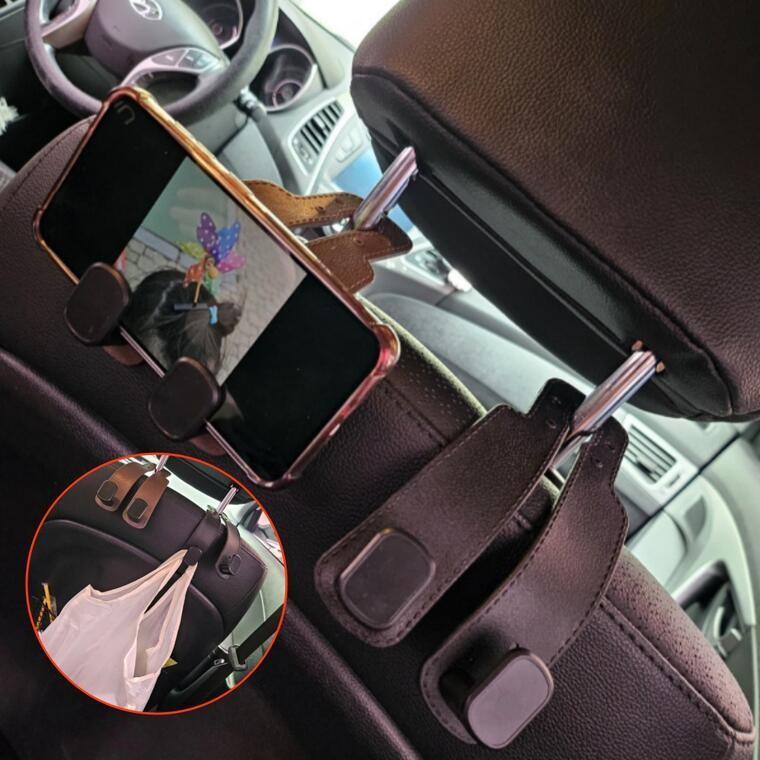 차량용 헤드레스트 후크 2P 뒷좌석 걸이 가방 수납 정리 고리 튼튼한
