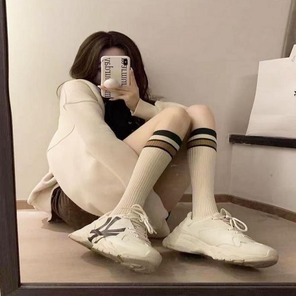 스쿨룩 스트라이프 니삭스 긴양말