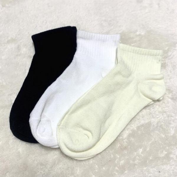 3컬러 여성 여름 양말 무지 중목 삭스