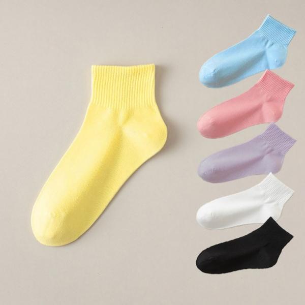 캔디 골지 발목 단목 양말 6color LM-0645