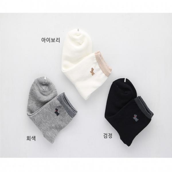 여성 캐주얼 강아지 양말 5켤레 국내제조 질좋은 중목