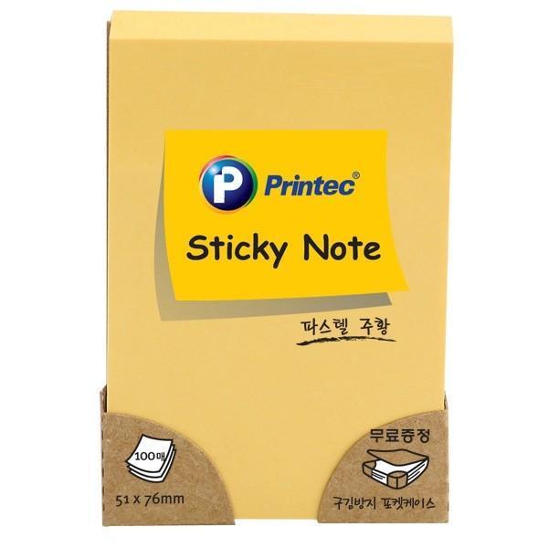 프린텍 파스텔 스티키 노트 주황 51x76mm 5176O