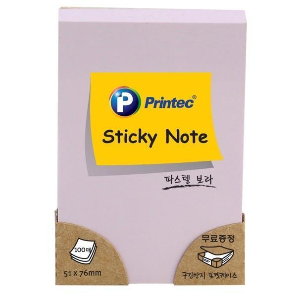 프린텍 파스텔 스티키 노트 보라 51x76mm 5176V