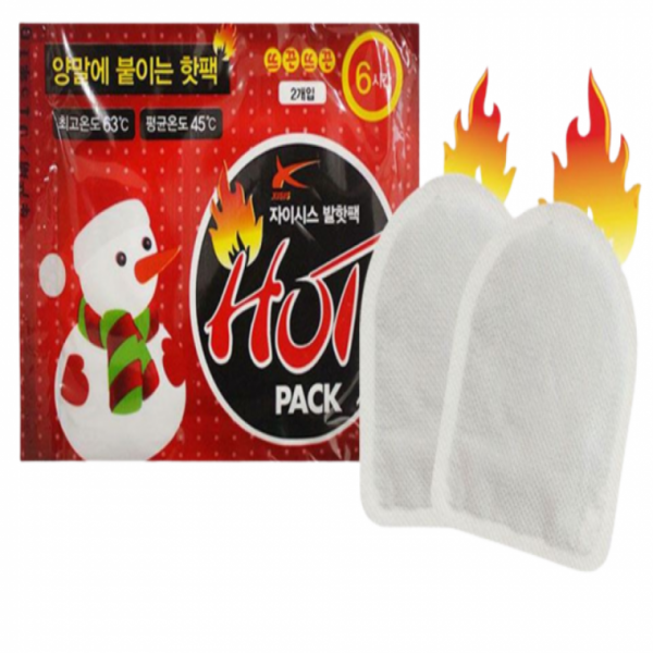 양말에 붙이는 핫팩 2매 1세트 발 바닥 신발 보온 핫난로