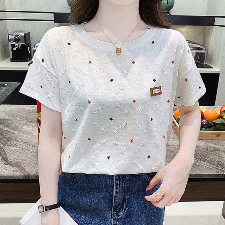 여성 여름 반팔티 흰색 루즈핏 인기 티셔츠 데일리