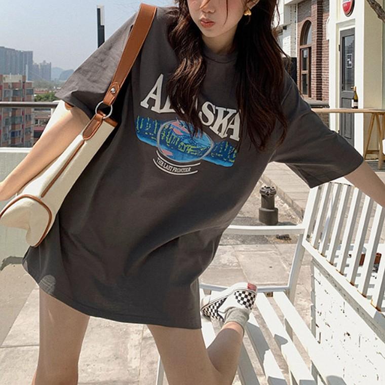 여자 신상 오버핏 캐주얼룩 인기 여름 반팔티 티셔츠