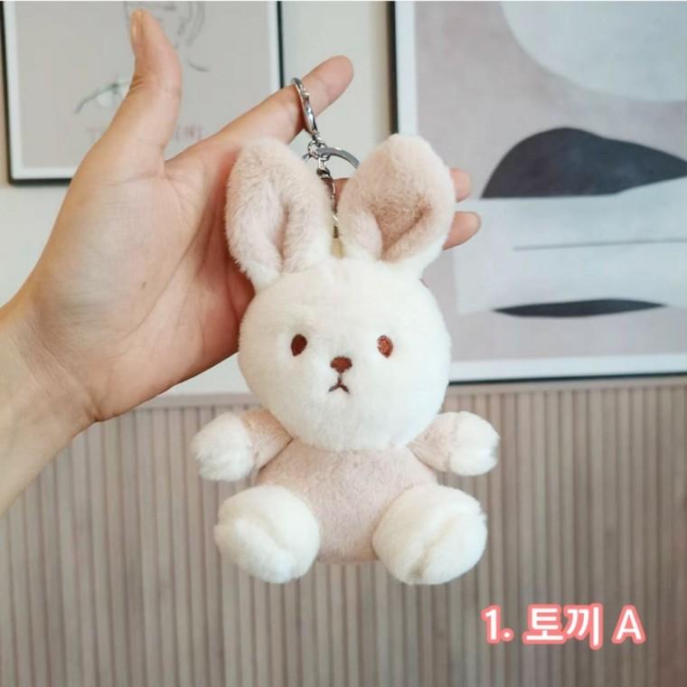 토끼키링 토끼인형키링 가방 부드러운 귀여운