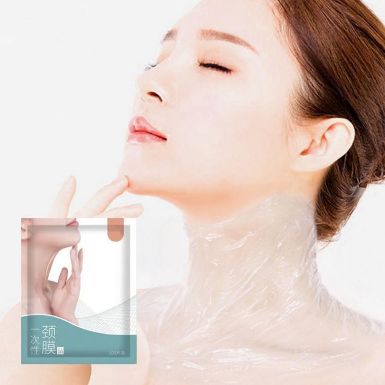 목 비닐팩 홈케어 목주름 관리 시트 넥 랩 100매 DD-13055