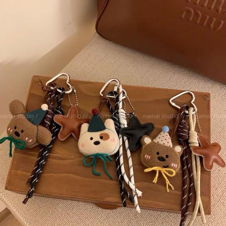꼬깔 동물 키링 고리 키홀더 가방꾸미기