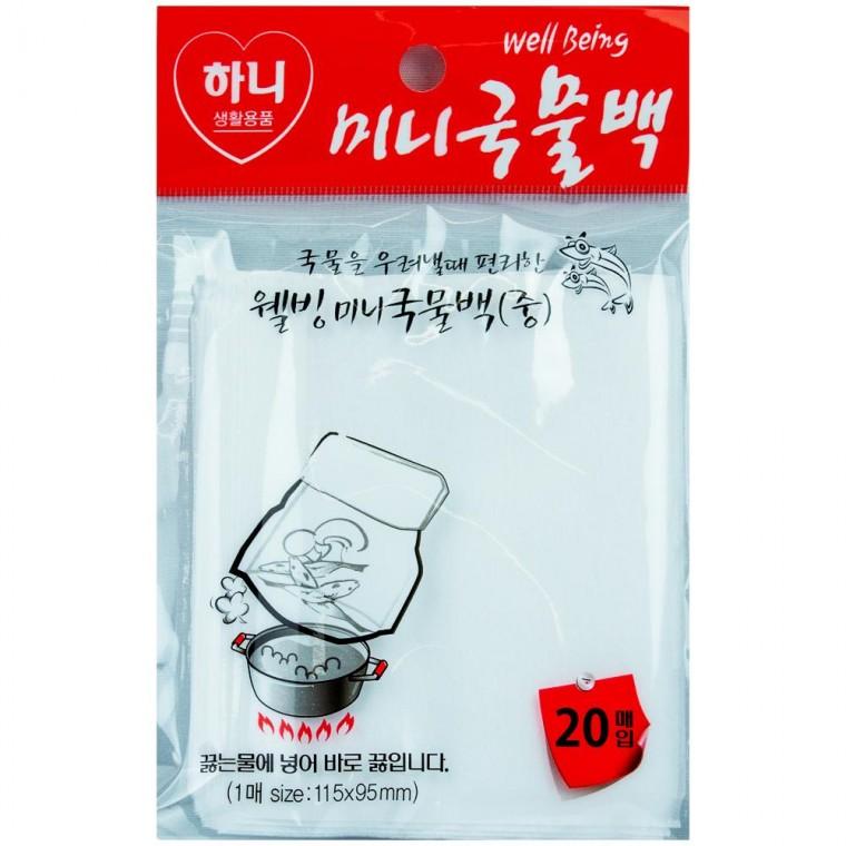 하니 웰빙 미니 국물백(중) 115x95mm 20매입 5개