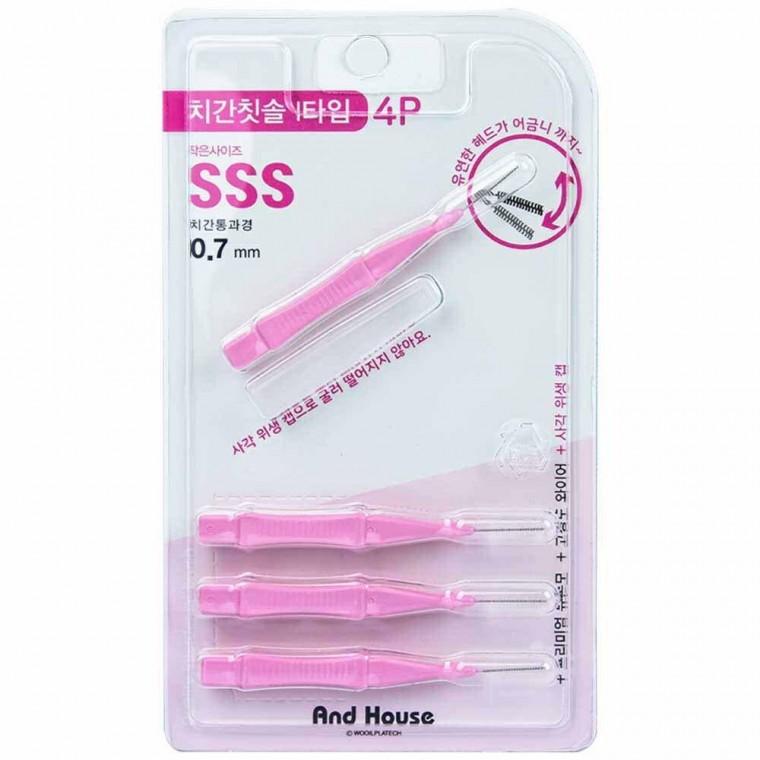 덴탈 치간칫솔 I형 4P SSS 0.7mm