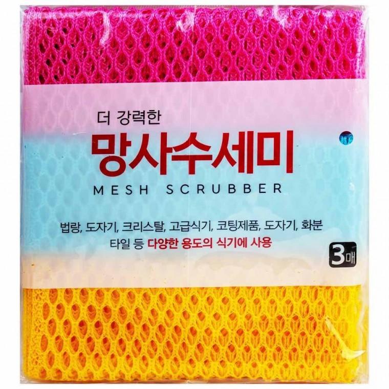 맑은하루 더 강력한 망사수세미 3매입 10개(681540)