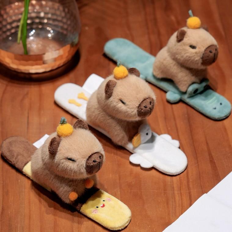 카피바라 손목 밴드 팔찌 봉제인형 귀여운 동물 캐릭터 스냅링