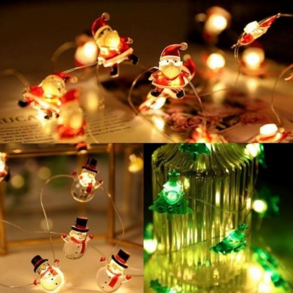 DIY 크리스마스LED 2미터 인테리어조명 산타 양말 트리 눈사람 성탄절 장식 조명