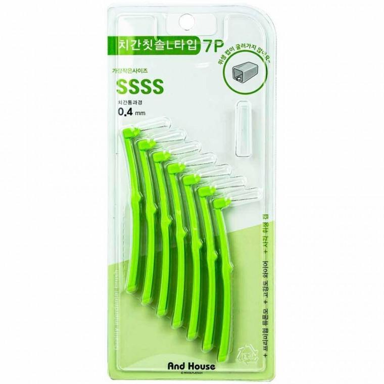 덴탈 치간칫솔 L형 7P SSSS 0.4mm