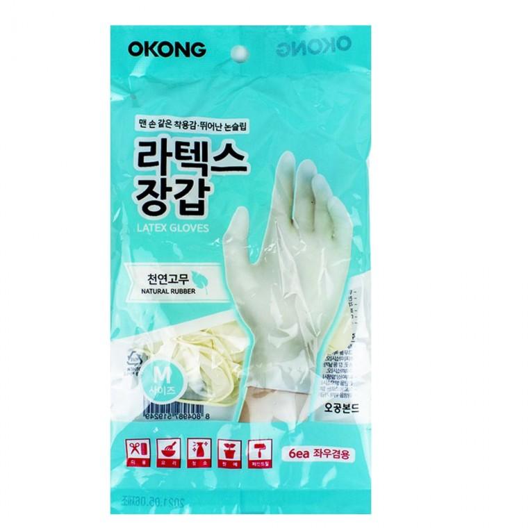 오공 다용도 라텍스 장갑 6매입 2개 좌우겸용