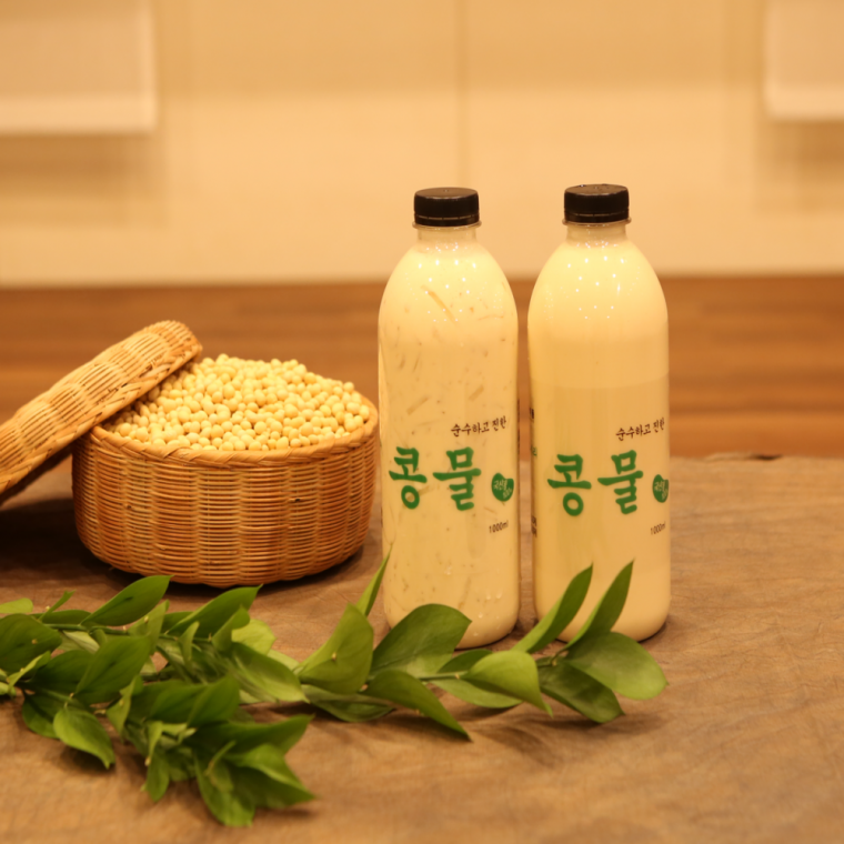 국내산 100% 햇콩 백태 우뭇가사리 콩물 두유 HACCP 1000ml 2EA 전통맷돌방식 국산콩