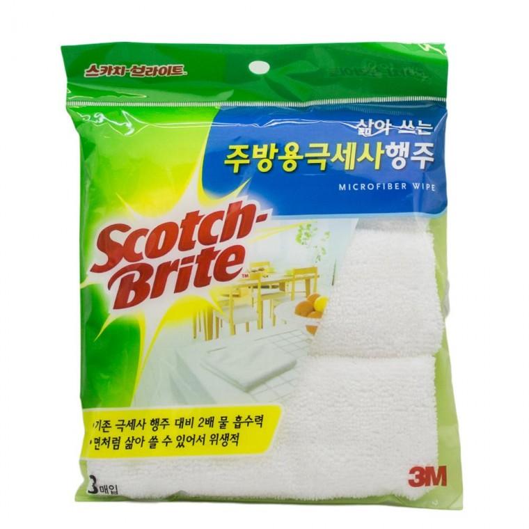 3M 삶아 쓰는 주방용 극세사 행주 3매입