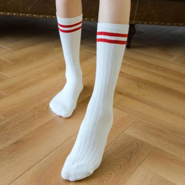 스트라이프 포인트양말 컬러양말 장목양말 패션양말