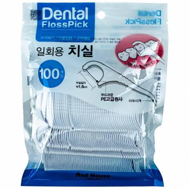 덴탈 일회용 치실 100P