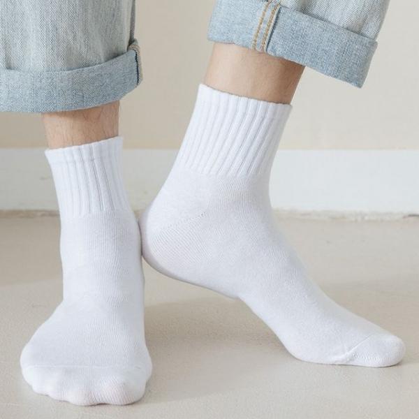 사계절 남녀공용 기본 패션 무지 중목양말 긴목양말