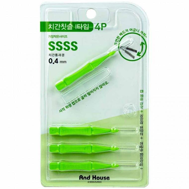 덴탈 치간칫솔 I형 4P SSSS 0.4mm