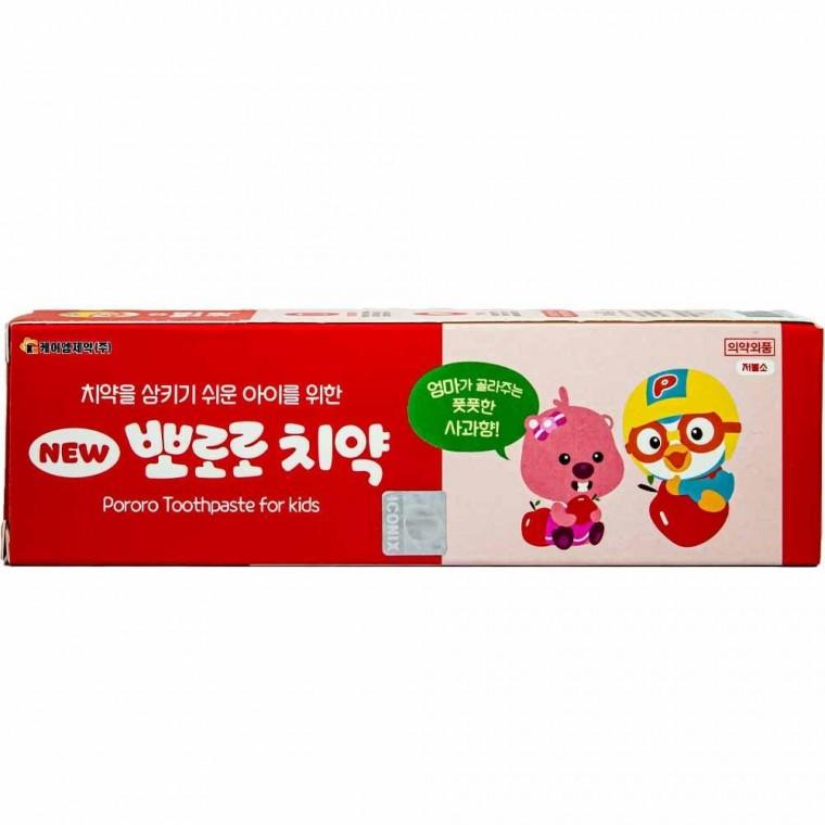 케이엠제약 뉴 뽀로로치약 저불소 사과향 90g