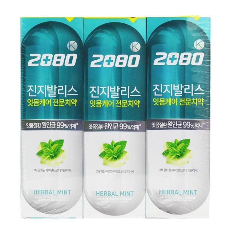 2080 진지발리스 치약 기획 허블민트 120gx3