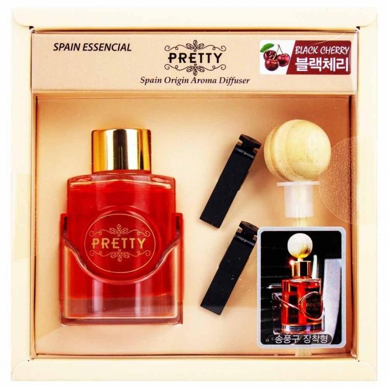프리티 차량 송풍구 장착형 디퓨저 30ml-블랙체리