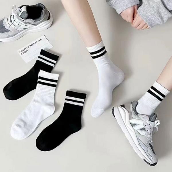 두줄 스트라이프 패션 양말 5P 1set  여성양말 학생양말 데일리양말