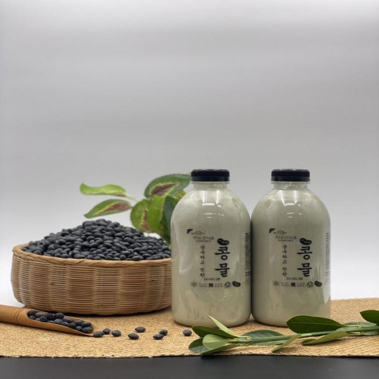 국내산 100% 햇콩 서리태 콩물 두유 HACCP 1000ml 2EA 전통맷돌방식 국산콩