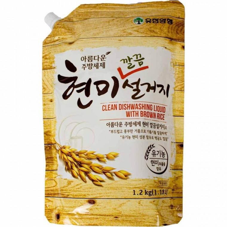 유한 아름다운 주방세제 현미 깔끔설거지 리필 1.02kg