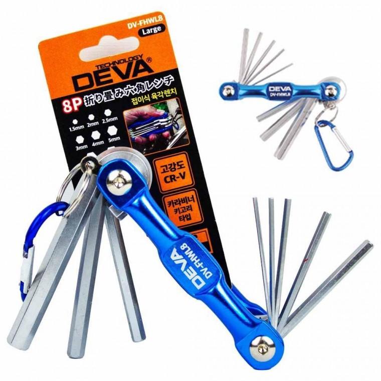 DEVA 접이식 육각렌치(대) 8P DV-FHWL8(420052)