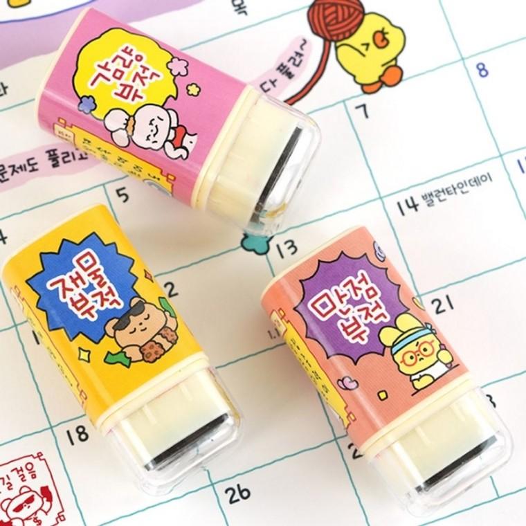 핑크풋 캐릭터 스탬프 다이어리 꾸미기 부적 도장