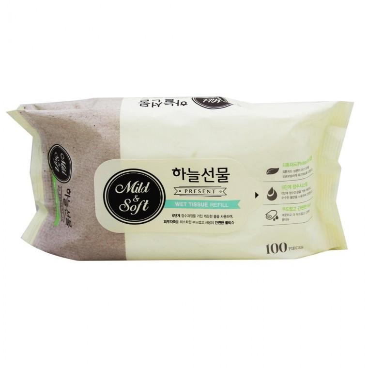 하늘선물 물티슈 (리필형)100매