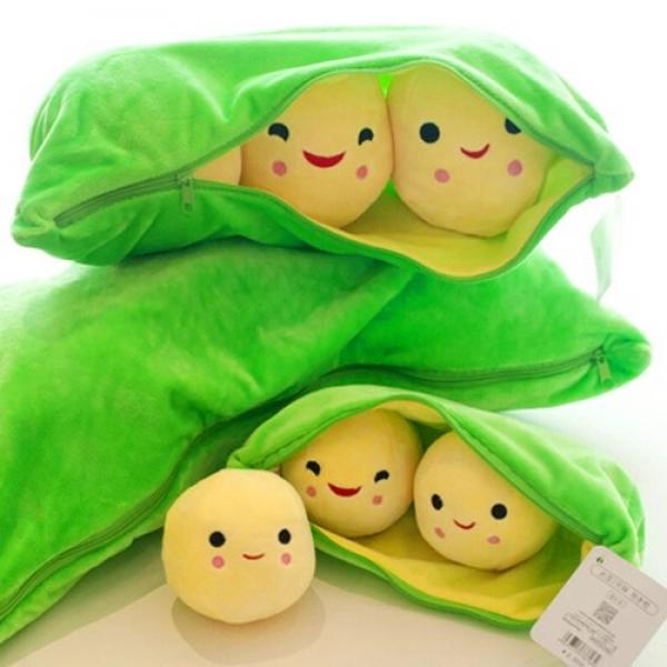 완두콩 가방고리 인형 키링 조카 선물 강아지 장난감 [2size 콩 주머니 콩깍지 귀여운 캐릭터 공놀이 백팩