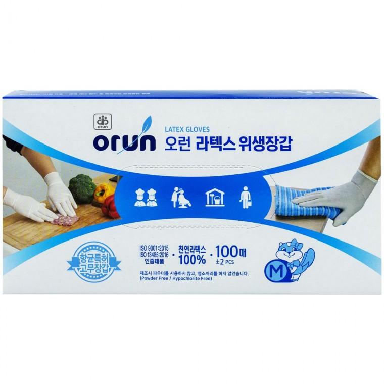 오런 라텍스 위생장갑-중형 100매