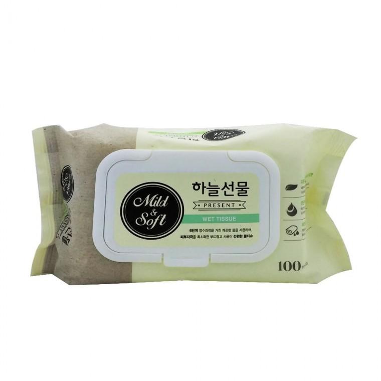 하늘선물 물티슈 캡형 100매