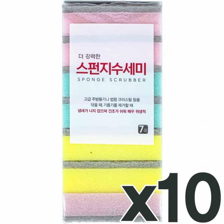 맑은하루 더 강력한 스펀지수세미 7매 10개입