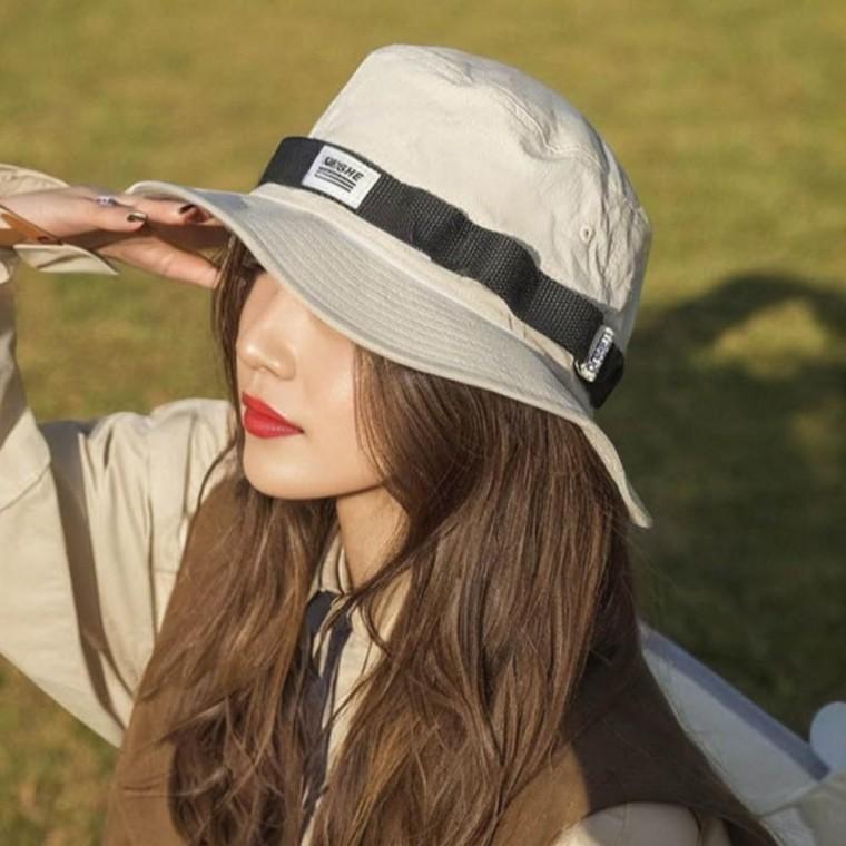 끈 달린 사파리 매쉬 모자 데일리 여행 캠핑 등산 낚시 아웃도어 4컬러 벙거지모자