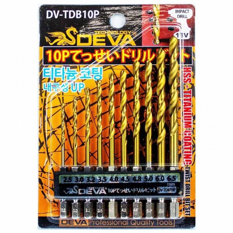 DEVA 철드릴비트(티타늄 코팅) 10P DV-TDB10P(420038)