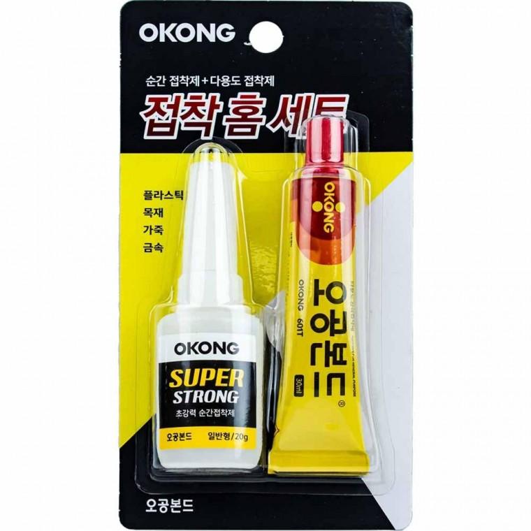 오공 순간접착제+다용도접착제 접착홈세트