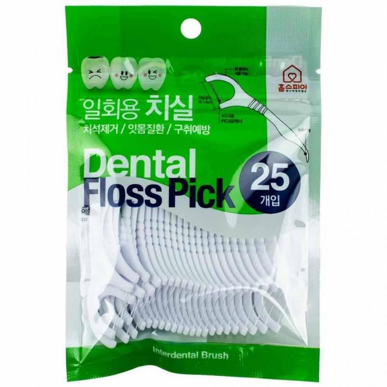 홈스피아 덴탈 일회용 치실 25P