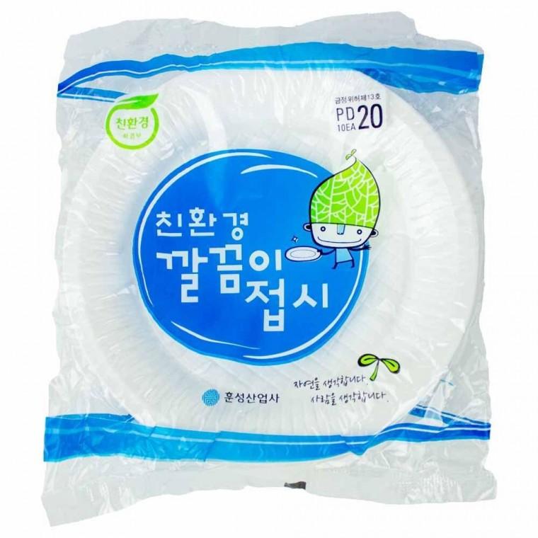 훈성산업사 깔끔이 접시 PD20 200mm 10개입