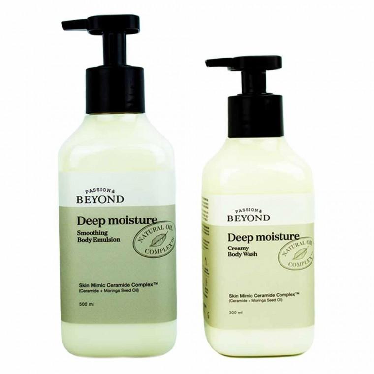 비욘드 딥 모이스처 스무딩 바디로션500+크리미 바디워시300ml 2종세트
