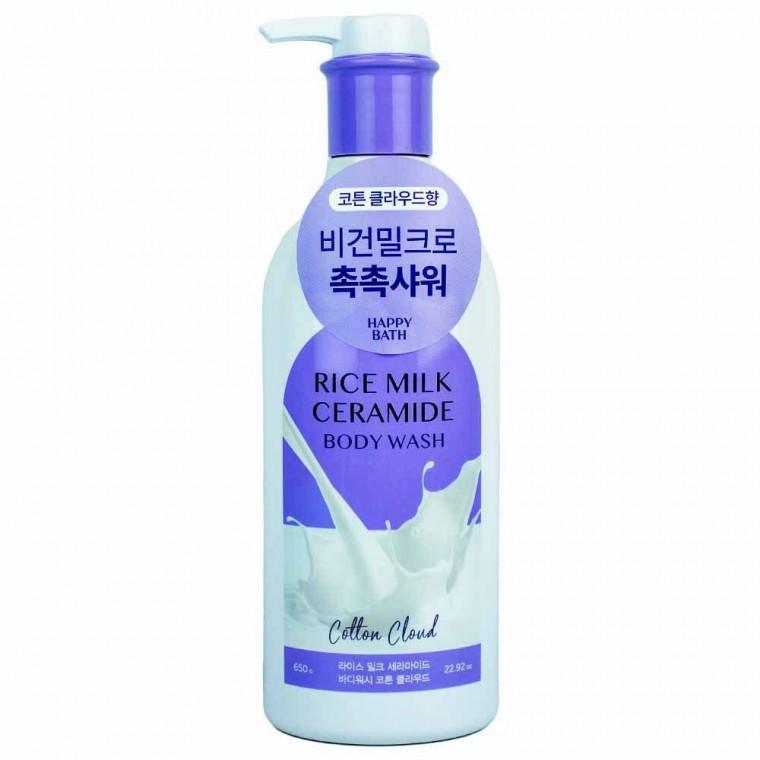 해피바스 라이스 밀크 세라마이드 바디워시 코튼 클라우드 650g