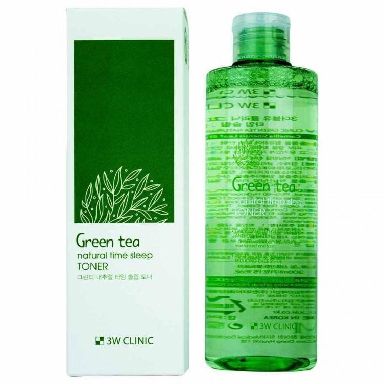3W클리닉 그린티 내추럴 타임 슬립 토너 300ml