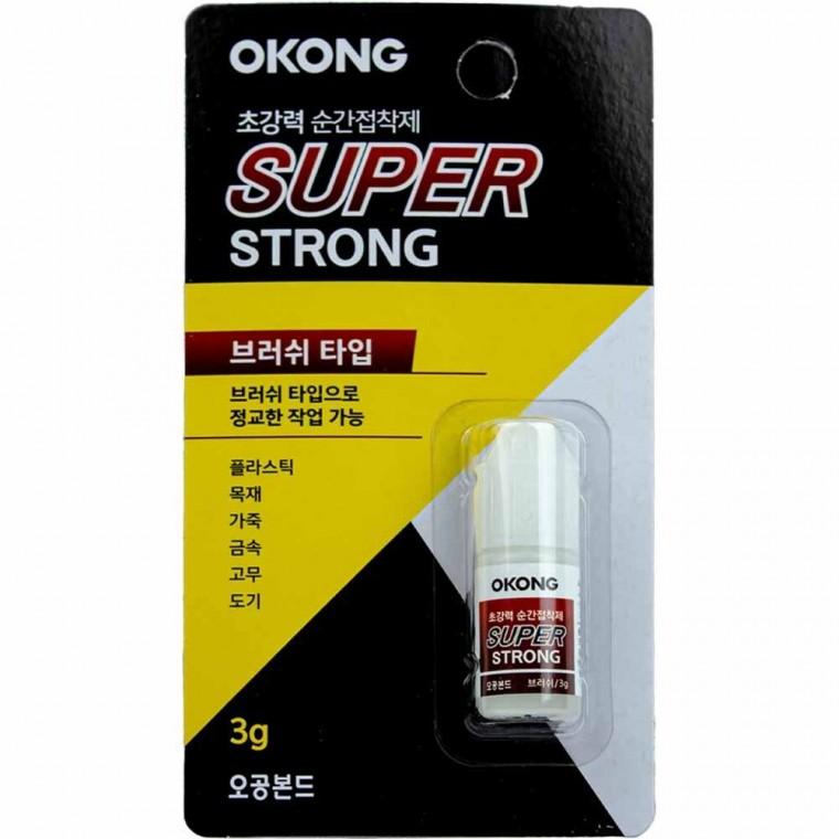오공 초강력 순간 접착제 슈퍼스트롱 브러쉬타입 3g