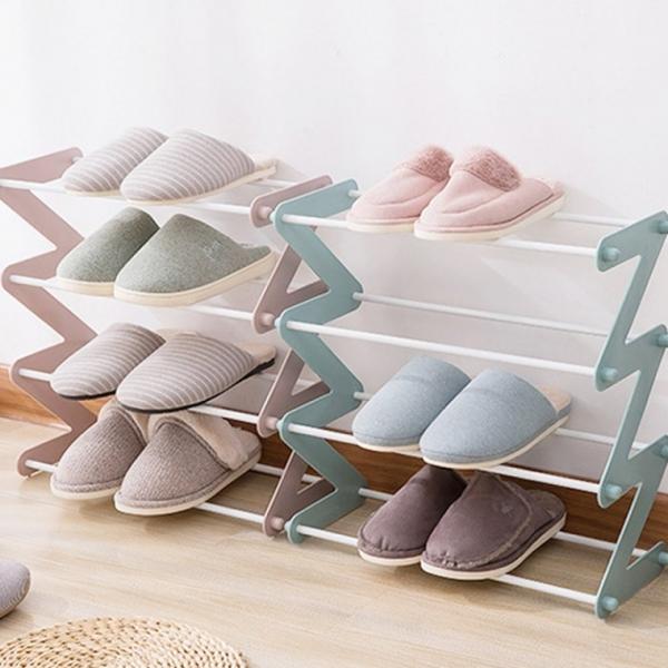 파스텔 조립식 4단 신발장 DIY 신발정리대 신발보관함 신발정리함 신발걸이 신발거치대 현관실발장 실내화