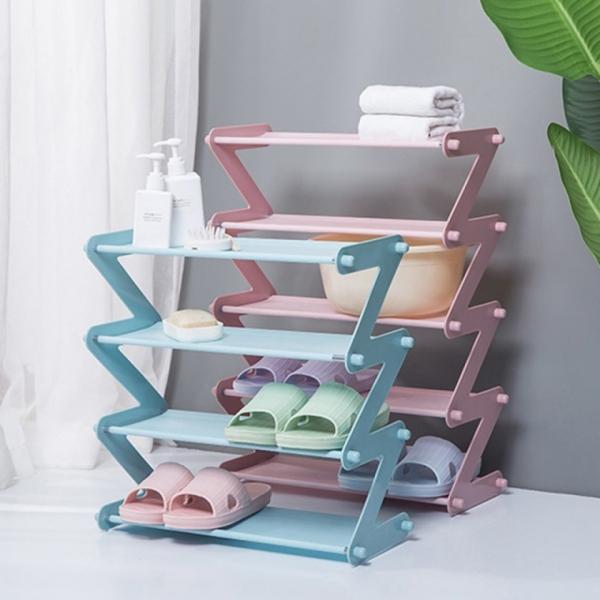 파스텔 조립식 4단 5단 신발장 DIY 신발정리대 신발정리함 신발걸이 신발거치대 현관실발장 실내화정리